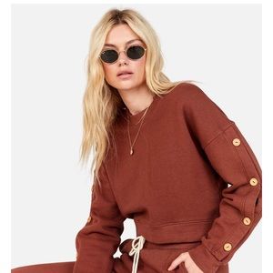 Mate the Label Harvey Organic Cotton Sweater in Rust Orange